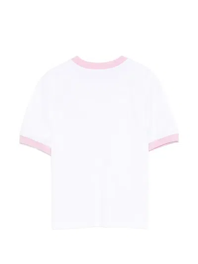 Msgm Embroidery T-shirt In White