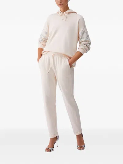 Liu •jo Elasticated Drawstring Trousers In Neutral