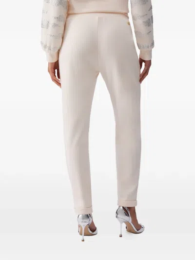 Liu •jo Elasticated Drawstring Trousers In Neutral