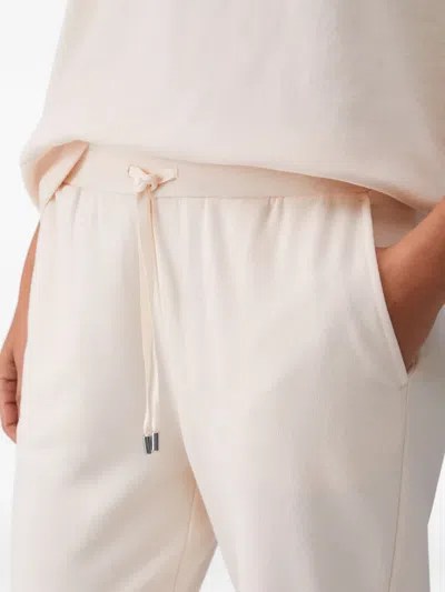 Liu •jo Elasticated Drawstring Trousers In Neutral