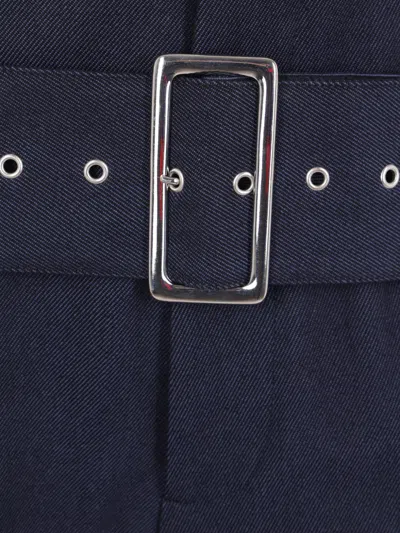 10 Corso Como Belted Trousers In Blue