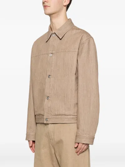 Jil Sander Long-sleeved Denim Jacket In Neutral
