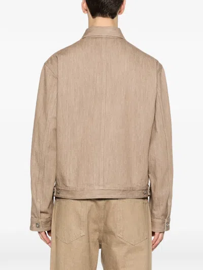 Jil Sander Long-sleeved Denim Jacket In Neutral