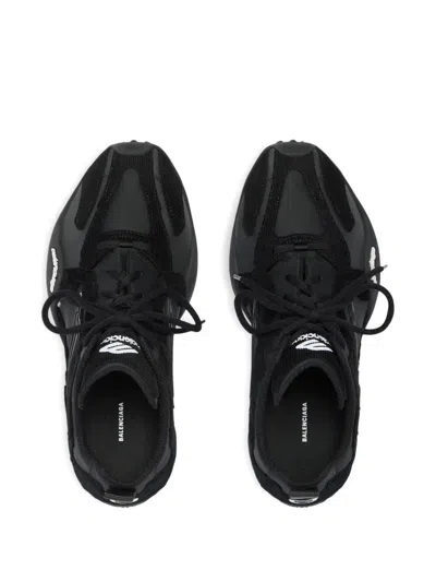 Balenciaga Black Canvas And Corduroy Monday Ultra Sneakers In Black
