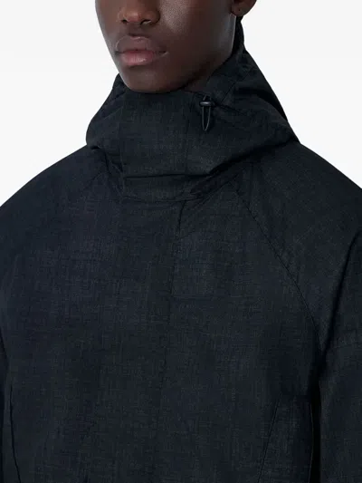 Moos Studio Hooded Patch-pocket Jacket In Black