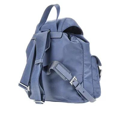 Prada Small Re-nylon Backpack In Blue