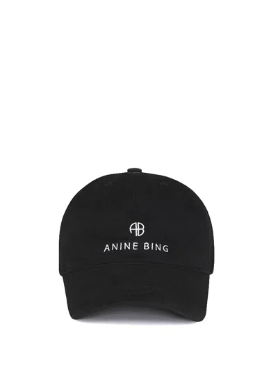 Anine Bing Jeremy Baseball Logo Detail Hat In Black