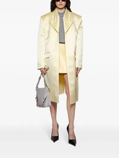 Givenchy Silk-satin Coat In Green