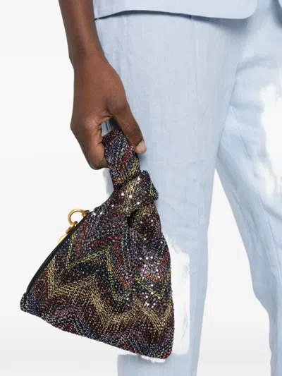 Missoni Metallic Handbag With Chevron Pattern In Multi
