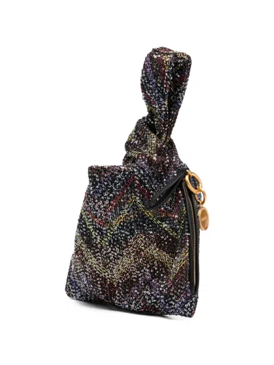 Missoni Metallic Handbag With Chevron Pattern In Multi