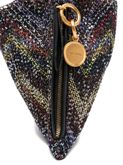 Missoni Metallic Handbag With Chevron Pattern In Multi