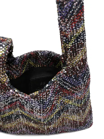 Missoni Metallic Handbag With Chevron Pattern In Multi