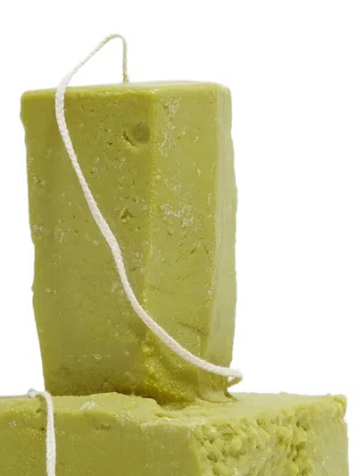 Malte Van Der Meyden Layered Stack Candle In Green