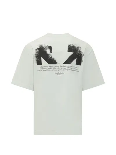 Off-white Graphic Print Crew Neck Short Sleeve T-shirt In White