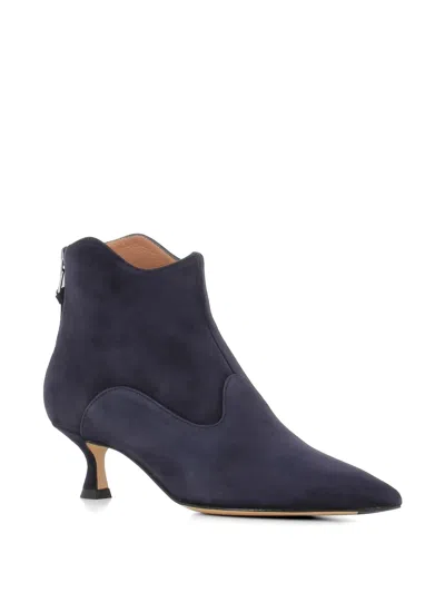 Tassinari Pointed-toe Ankle Boots In Blue