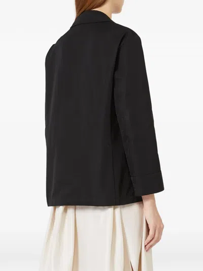 Max Mara Button Front Jacket In Black