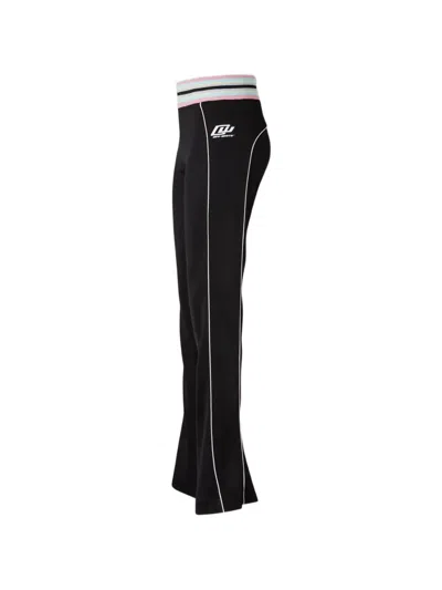 Off-white Black Slim Flat Front Pants In Black