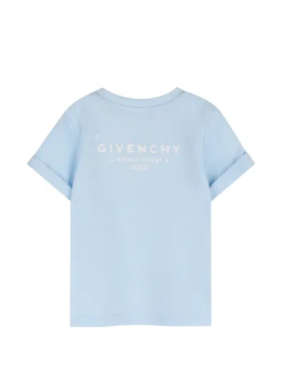 Givenchy Buttoned Cuffed-sleeves T-shirt In Blue