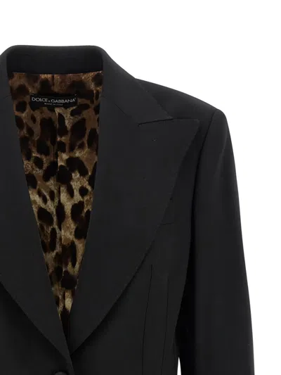 Dolce & Gabbana Turlington Tailored Jacket Single Breasted Lapels In Black