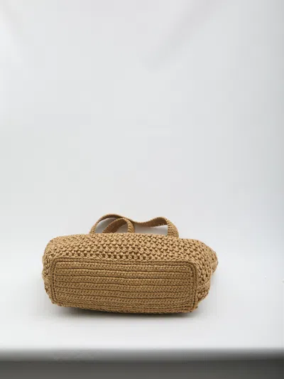 Tod's Raffia And Leather Medium Shopping Bag In Brown