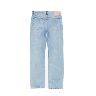 Acne Studios Logo-patch Distressed Jeans In Blue