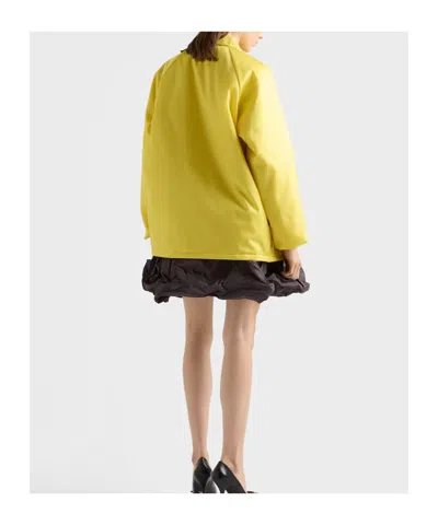 Prada Re-nylon Blouson Jacket In Yellow