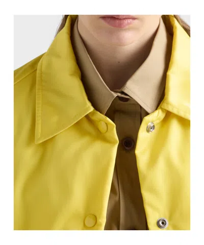 Prada Re-nylon Blouson Jacket In Yellow