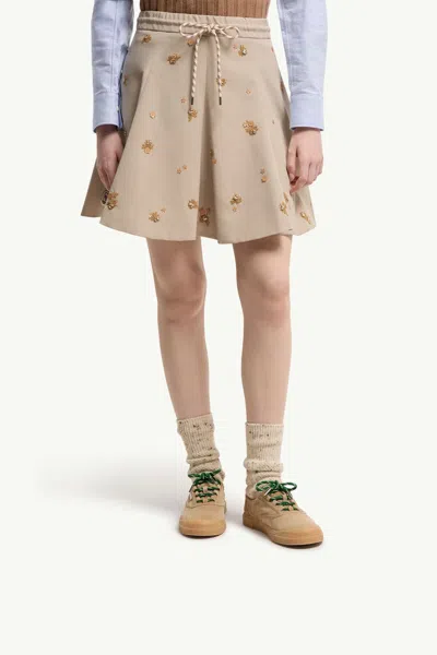 Moncler Lace-up Suede Sneakers With Leather Lining And 2.4 Cm Sole Height In Neutral