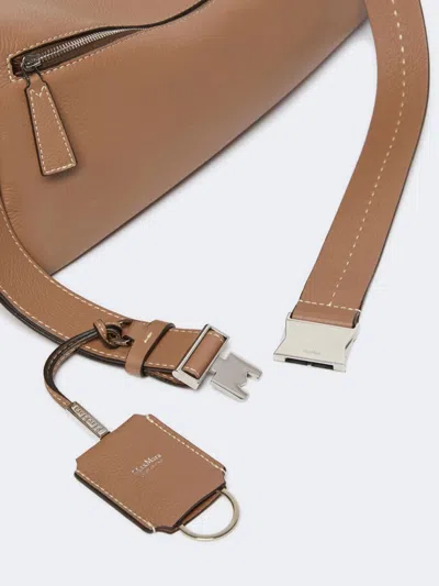 Max Mara Medium Leather Shoulder Bag In Brown