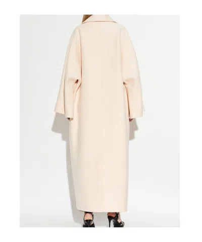 Balmain Wool Coat In White