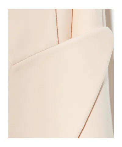 Balmain Wool Coat In White