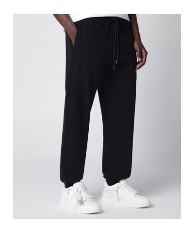 Off-white Helvetica-print Track Pants In Black