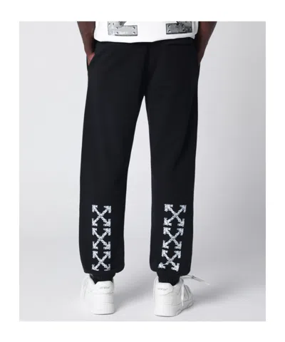 Off-white Helvetica-print Track Pants In Black