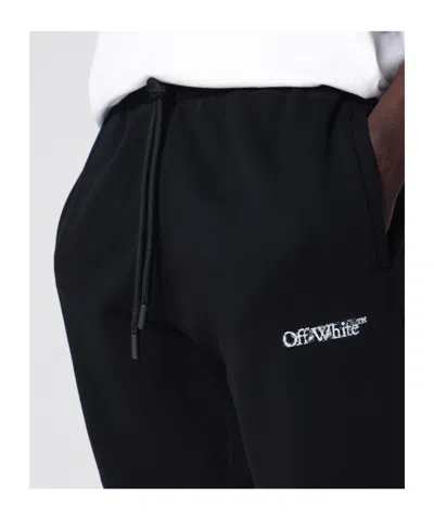 Off-white Helvetica-print Track Pants In Black