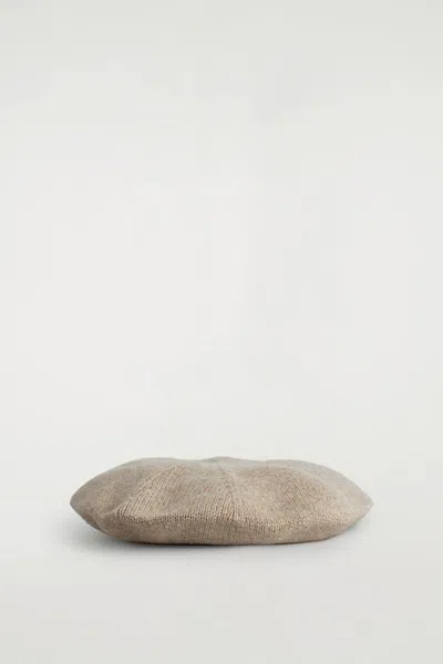 Cos Wool-yak Beret In Brown