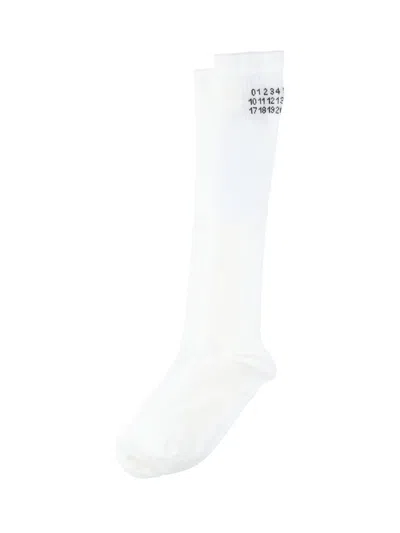 Mm6 Maison Margiela Numeric Socks In White