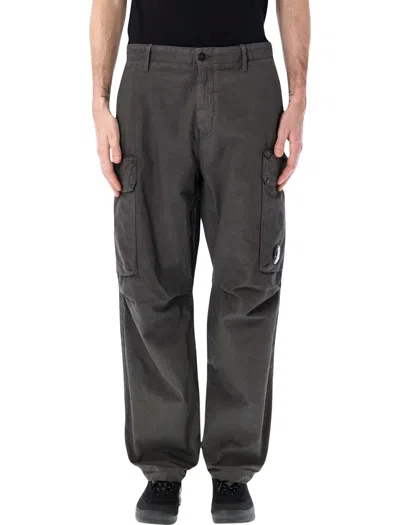 C.p. Company Cargo Trousers Microreps Fabric Belt Loops In Gray