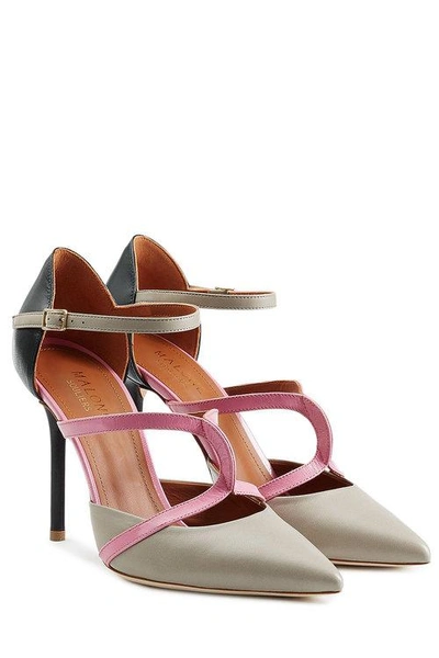 Malone Souliers Leather Double Strap Mules In Multicolored