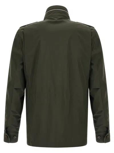 Moorer Pocket Stand-collar Casual Jacket In Green