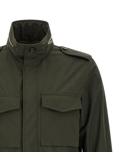 Moorer Pocket Stand-collar Casual Jacket In Green