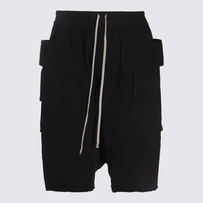 Drkshdw Black Cotton Creatch Cargo Shorts In Black