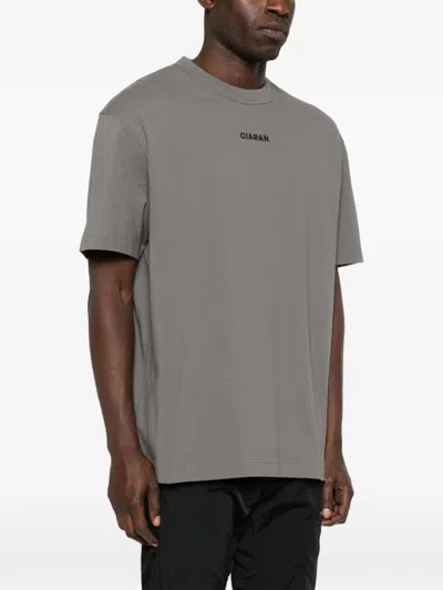 Ciaran Logo-embroidery T-shirt In Gray