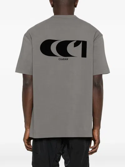 Ciaran Logo-embroidery T-shirt In Gray