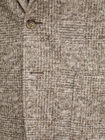 Gant Checked Single-breasted Blazer In Gray
