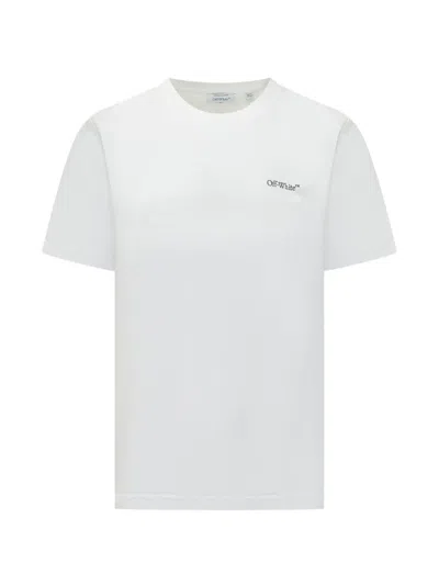 Off-white Graphic Print Crew Neck Short Sleeve T-shirt In White