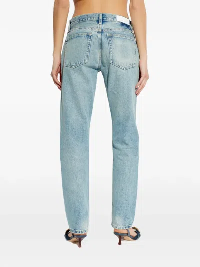 Re/done Buttoned Jeans In Blue