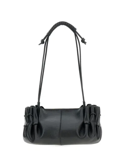 Hereu Pleated Shoulder Bag In Black