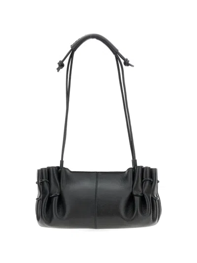 Hereu Pleated Shoulder Bag In Black