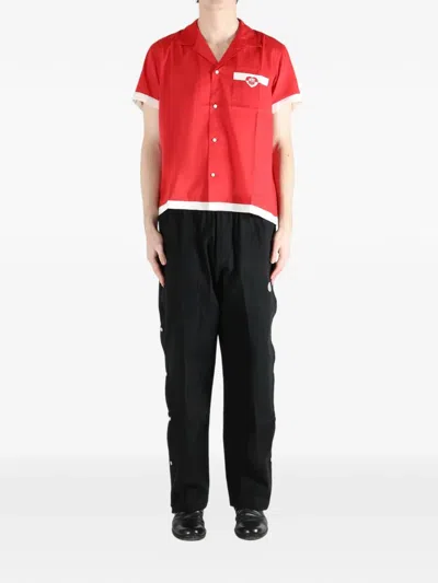 Bode Embroidered Shirt In Red