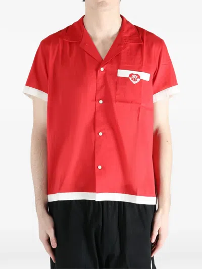 Bode Embroidered Shirt In Red